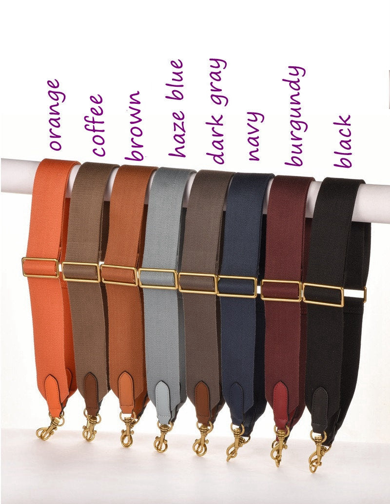 Adjustable 2"/50mm Canvas leather bag strap - Awulook