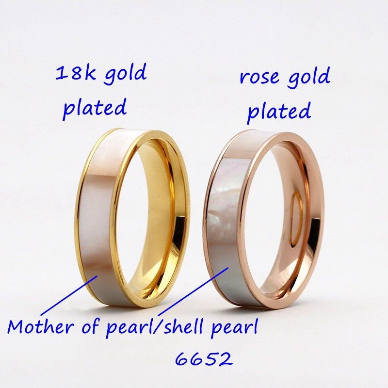 Gold Plated Pearl Scarf Rings - Awulook