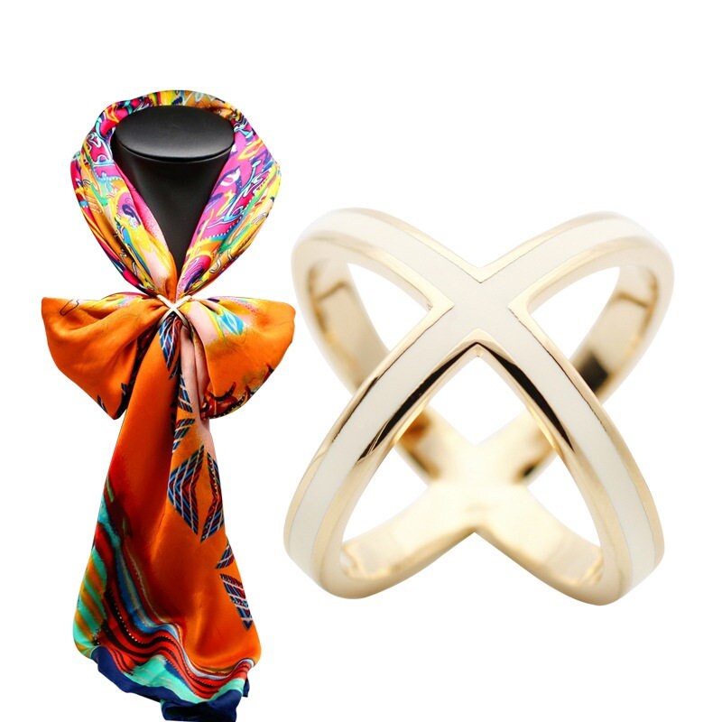 Color Enamel Scarf Rings - Awulook