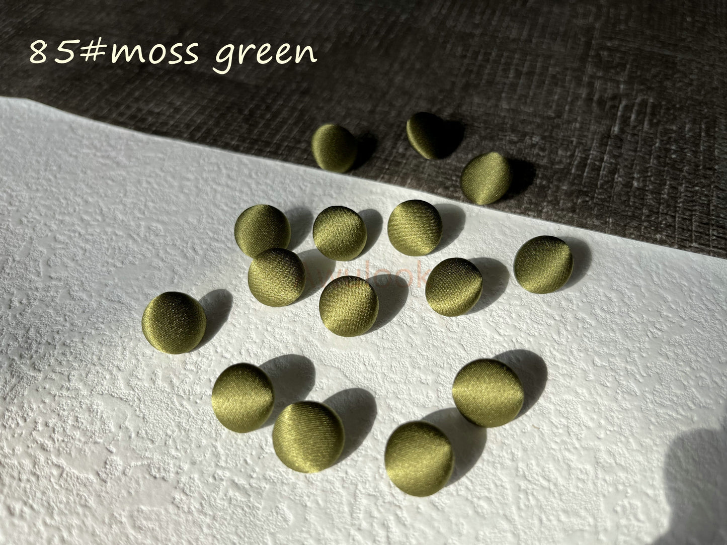 Green Silk charmeuse buttons - Awulook