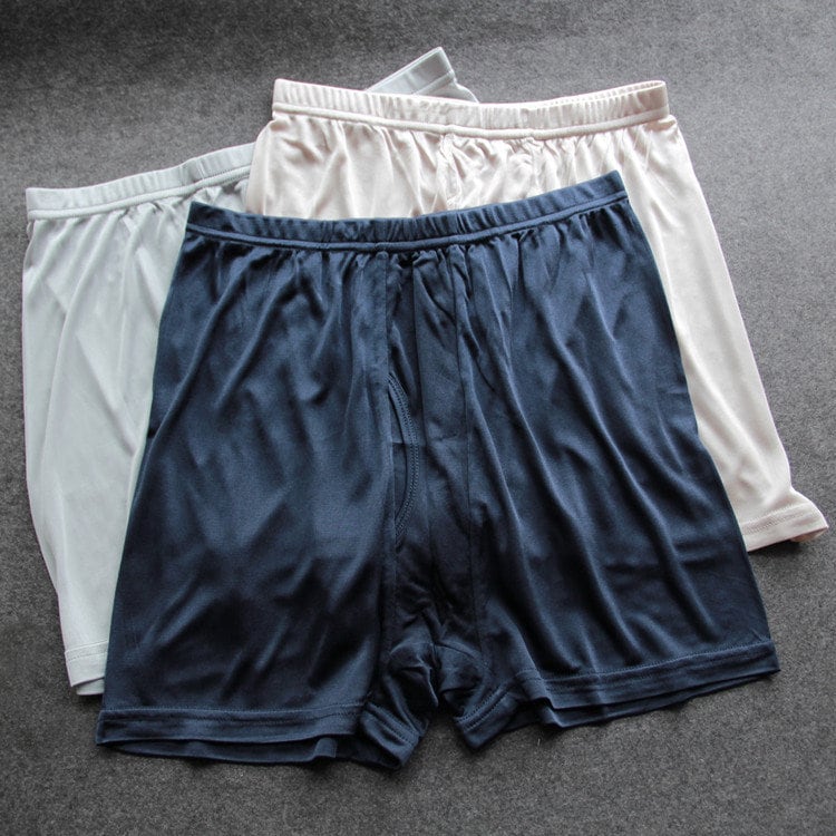 Large Elasticity Men Mulberry Silk Boxer Shorts - Awulook