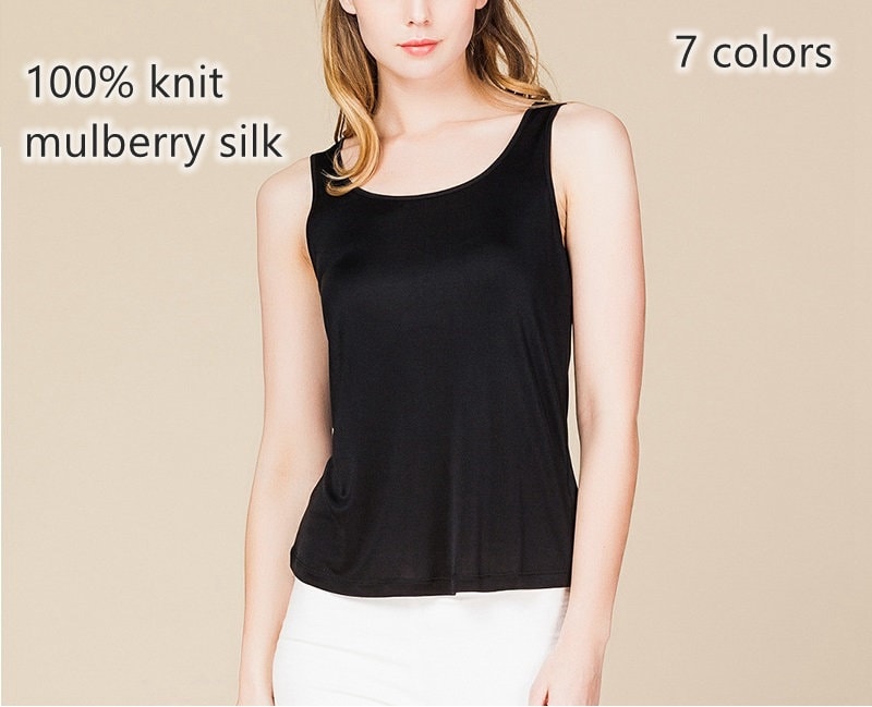 Women Knit Silk Tank Top, 7 Colors - Awulook