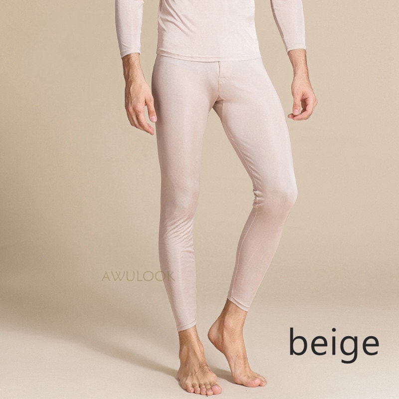Men 100% Silk Leggings/Tight/Thermal Underwear - Awulook