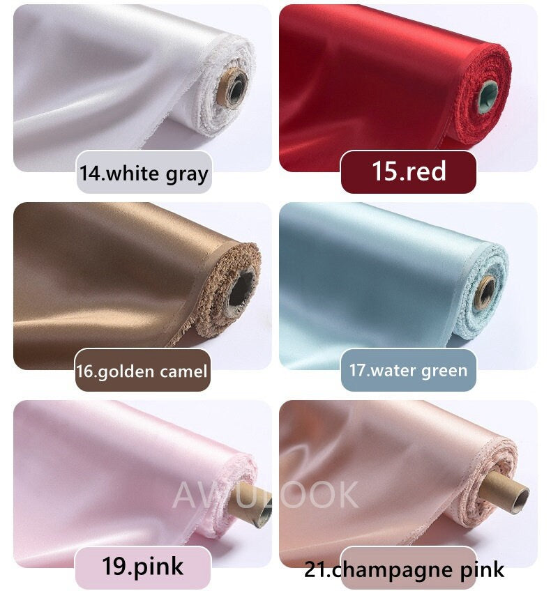 19Momme 100% Silk Charmeuse, Width 140cm/55" - Awulook