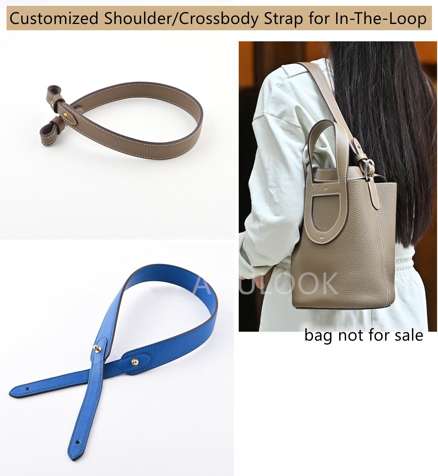 Customized Swift Leather Shoulder/Crossbody Straps for In-The-Loop - Awulook