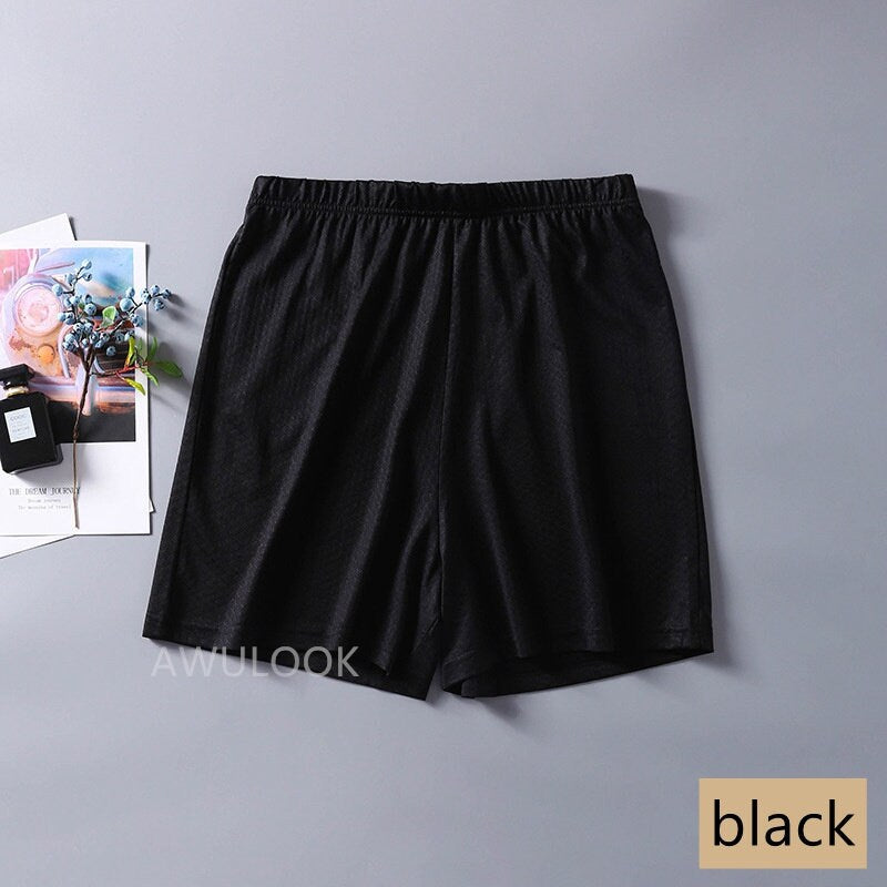 Men Silk Pajamas Shorts