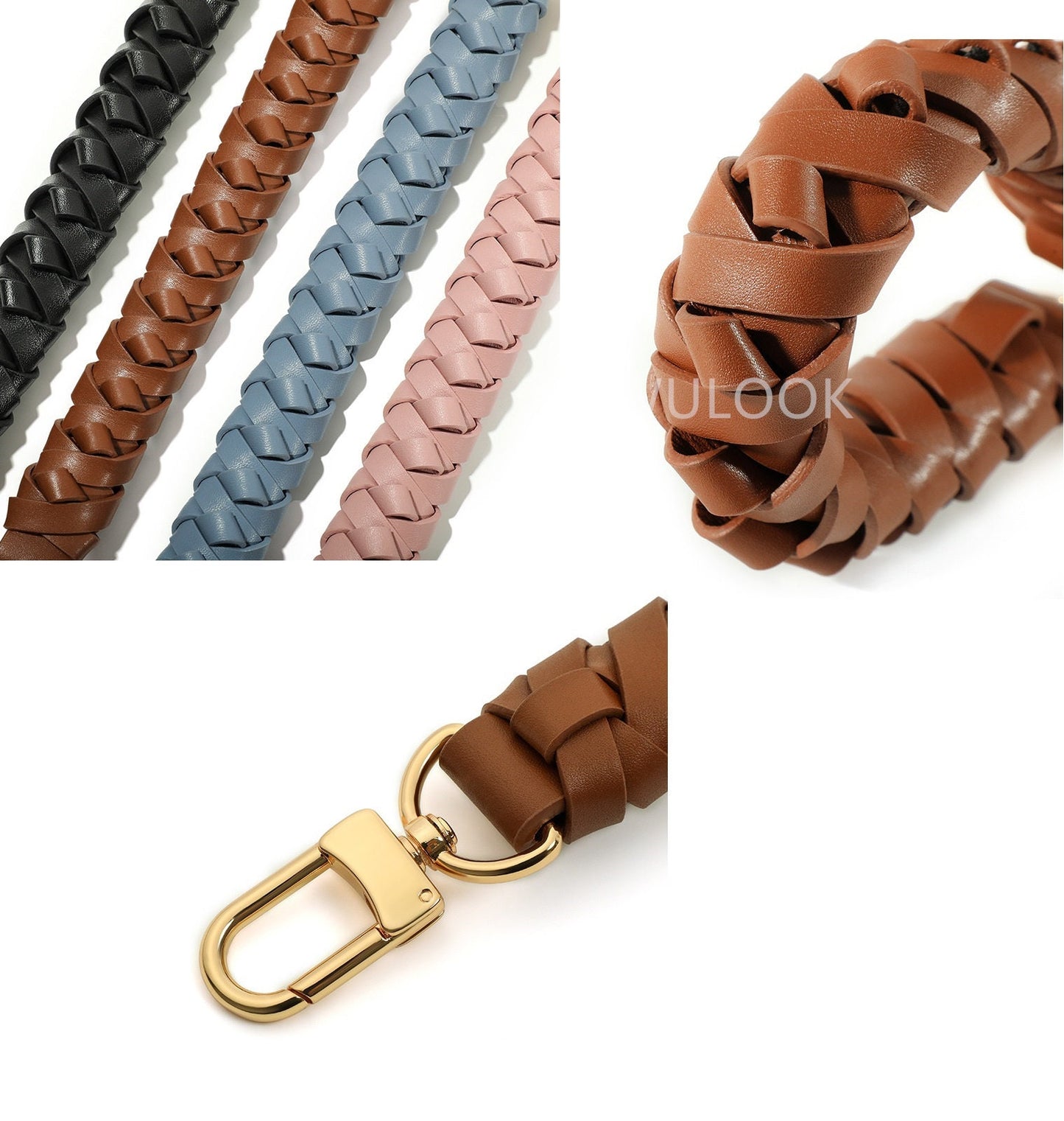 Braided Leather Top Handle Strap - Awulook