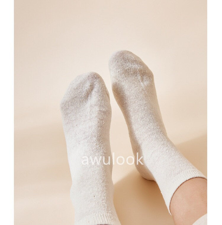 100% Natural Silk Socks, Undyed Nature Mulberry Silk, Women/ Men Silk Socks, SPA/Sleeping socks