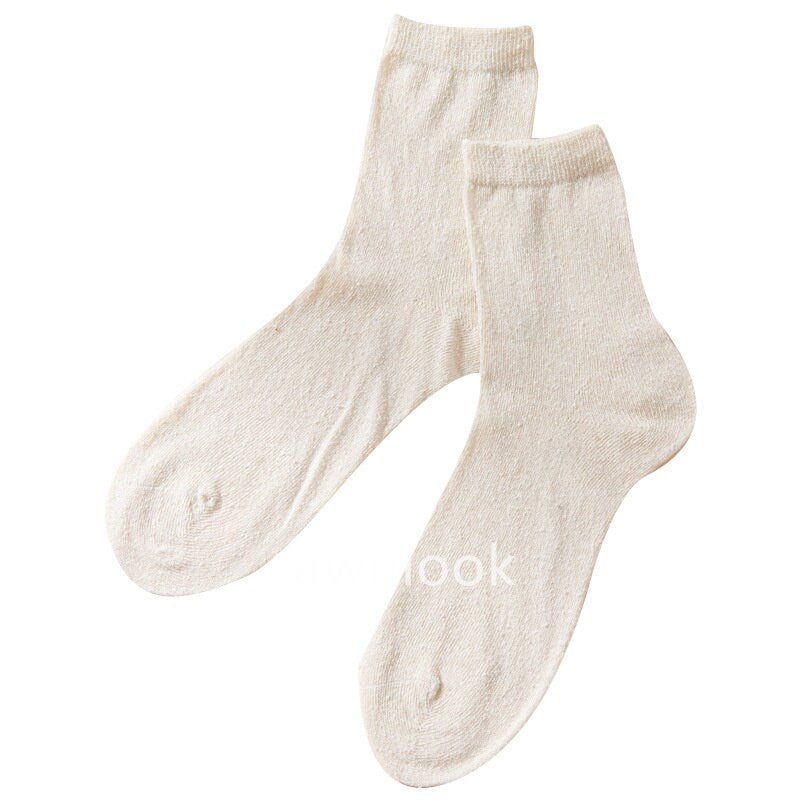 100% Natural Silk Socks, Undyed Nature Mulberry Silk, Women/ Men Silk Socks, SPA/Sleeping socks