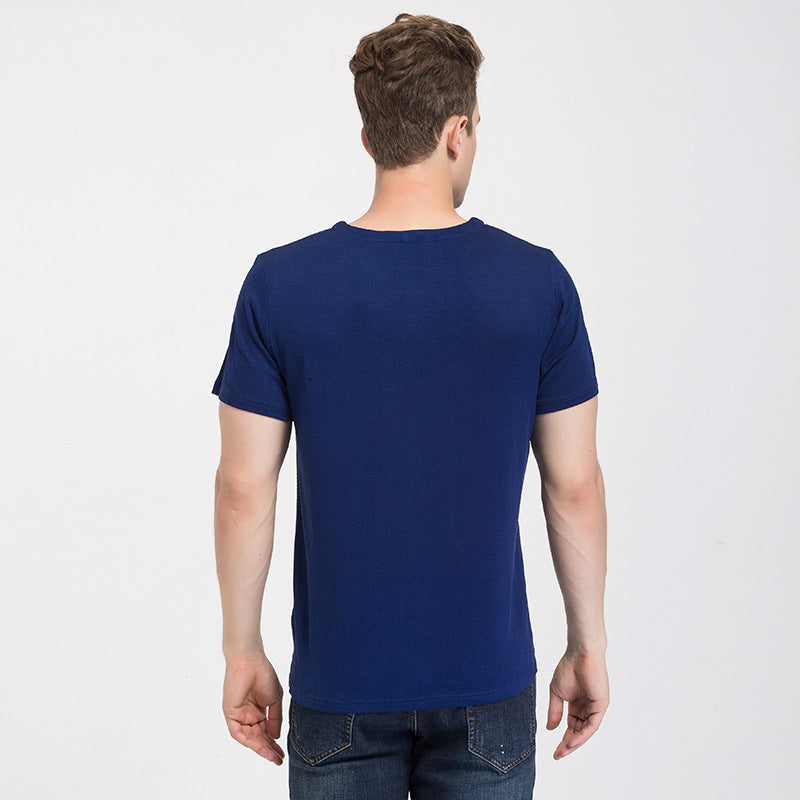 Men Mulberry Silk Crew T-shirt, 100% silk - Awulook