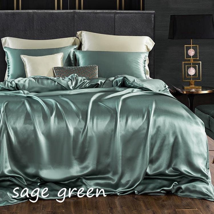 25Momme Seamless Luxury Silk Bedding Set4-Duvet cover Set - Awulook